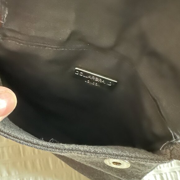 Dollar Grand London Gray Wool Flannel Micro Bag - Picture 4 of 9